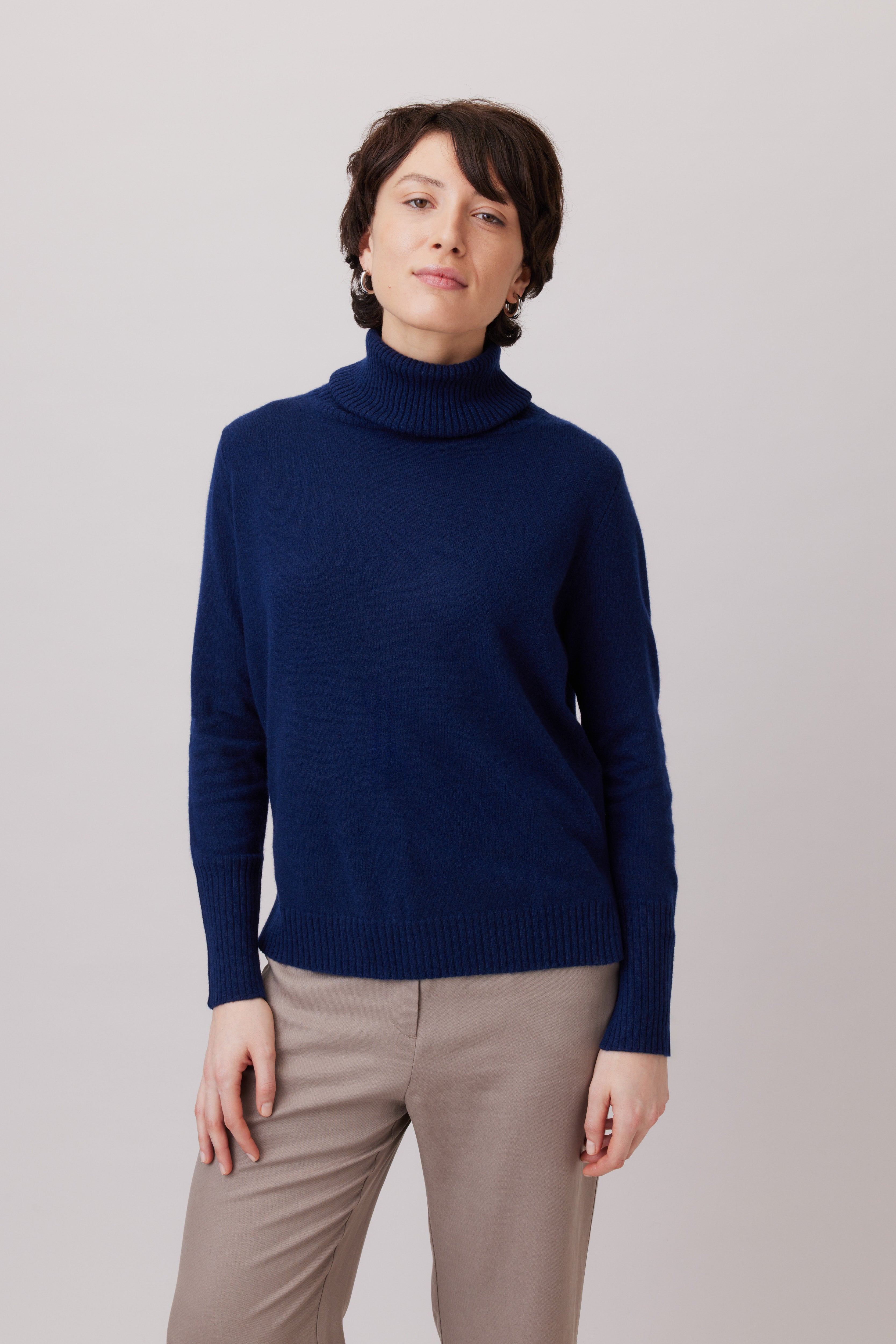 Cashmere Cowl-neck Sweater     