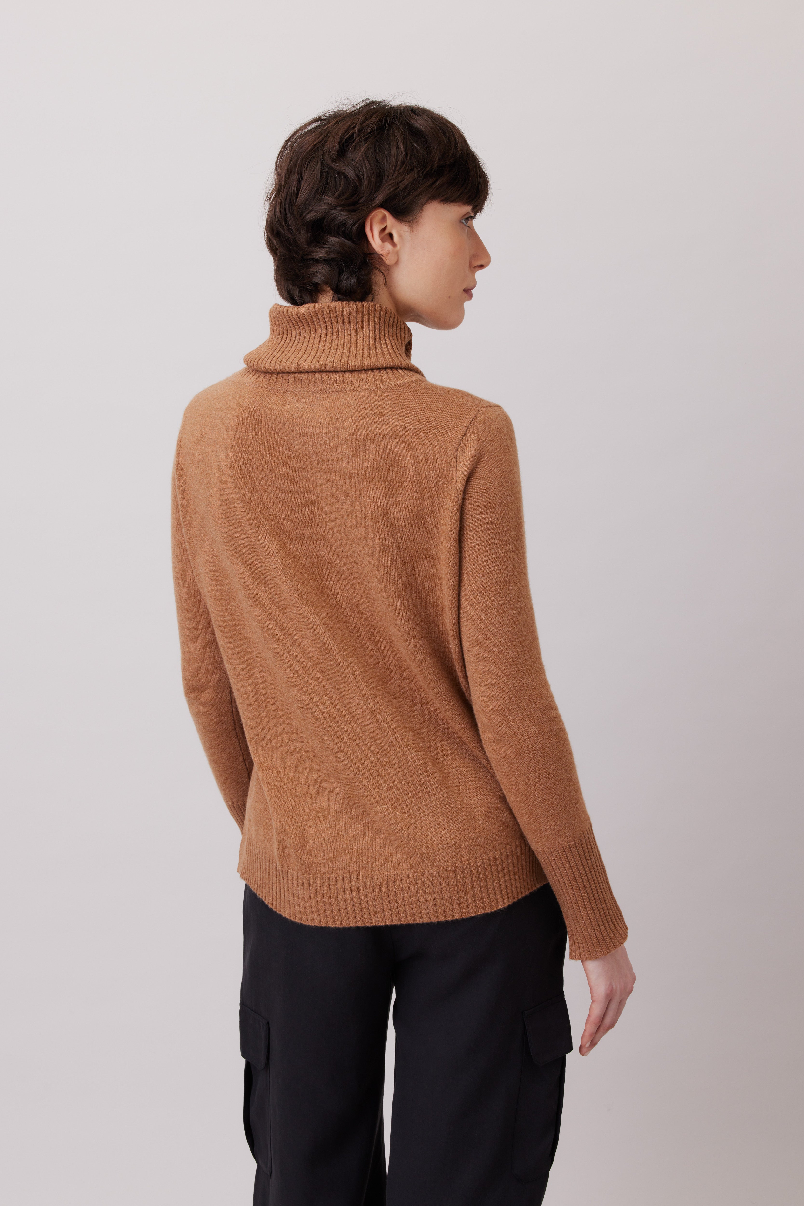 Cashmere Cowl-neck Sweater     